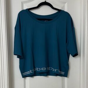 Bebe Sport blue cropped tee short sleeve size XL